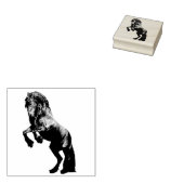 フリシアの黒いタリオン、黒い美しい、馬 ラバースタンプ (押印)