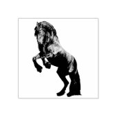 フリシアの黒いタリオン、黒い美しい、馬 ラバースタンプ (インプリント)