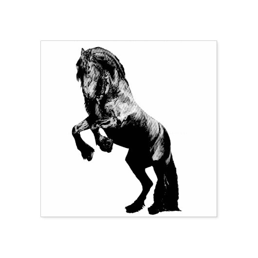 フリシアの黒いタリオン、黒い美しい、馬 ラバースタンプ (インプリント)