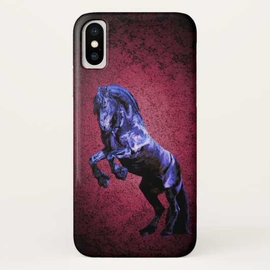 フリシアの黒いタリオン、黒い美しい、馬 Case-Mate iPhoneケース (裏面)