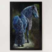 フリシアはスポットライトを当て絵画て馬の馬 ジグソーパズル (縦)