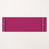 フリシアフォーク馬、ブラックスタリオン、ピンク ヨガマット (正面(横))