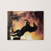 フリシアンスタリオンの馬の飼育 ジグソーパズル (横)