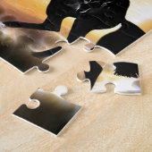 フリシアンスタリオンの馬の飼育 ジグソーパズル (側面)