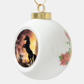 フリシアンスタリオンの馬の飼育 セラミックボールオーナメント (右)