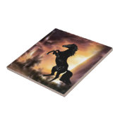 フリシアンスタリオンの馬の飼育 タイル (側面)