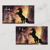 フリシアンスタリオンの馬の飼育 名刺 (正面/裏面)