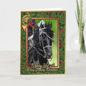 フリシアンドレスセージ馬空白ののクリスマスカード シーズンカード (正面)