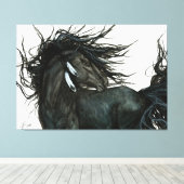 フリシアンホースバイビハレ キャンバスプリント (インサイチュ (ウッドフロア))