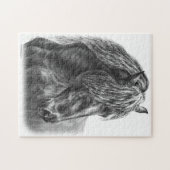 フリシアンホースポートレートウェーブマネ ジグソーパズル (横)