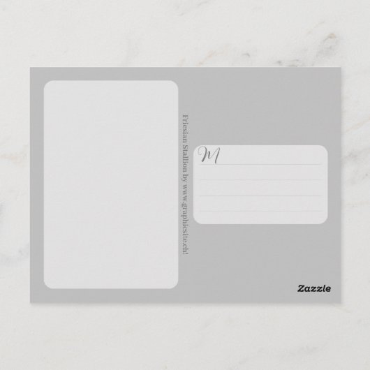 フリシアンホース – はがき (裏面)