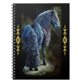 フリシア人はスポットライトを当てて馬絵画を止め、 ノートブック (正面)