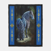 フリシア人はスポットライトを当てて馬絵画を止め、 フリースブランケット (正面)