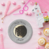 フリシア荷車を引くスホースシルバーグレー ペーパープレート (パーティー)