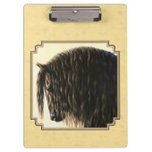 フリシア荷車を引く馬イエロー クリップボード (正面)