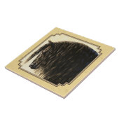 フリシア荷車を引く馬イエロー タイル (側面)