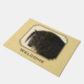 フリシア荷車を引く馬イエロー ドアマット (アングル)