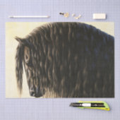 フリシア荷車を引く馬 薄葉紙 (クラフト)