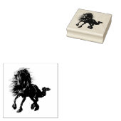 フリシア語、ブラックスタリオン、私は私のフリシア語が大好き ラバースタンプ (押印)