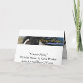 フリシア飛んでいる馬グリーティングカード カード (裏面)