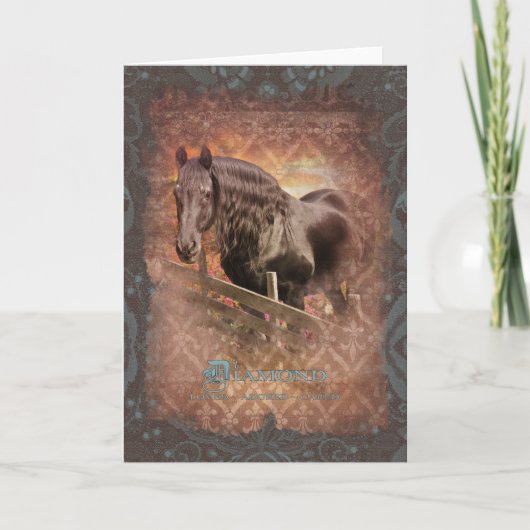 フリシア馬 – グリーティングカード シーズンカード (正面)