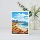 フリシネオーストラリア旅行ヴィンテージイラストレーション ポストカード (スタンド正面)