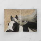 フリジアンとジプシー走の馬のグリーティングカード カード (内部)