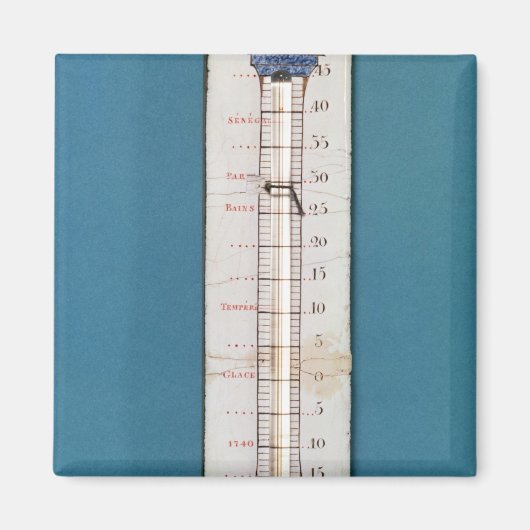 フリジアンボンネットを搭載した温度計 マグネット (正面)