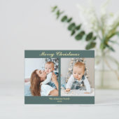 フリスсマスフォトカードミントターコイズ&バニラ シーズンカード (スタンド正面)