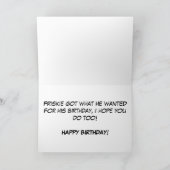 フリスキーの新しいラットハンマーバースデーカード カード (内部)