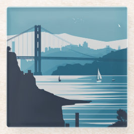 フリスコベイ#1 ガラスコースター