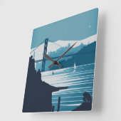 フリスコベイ#1 スクエア壁時計 (傾斜)