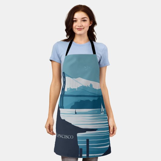 フリスコ湾#1 エプロン (着用した状態)