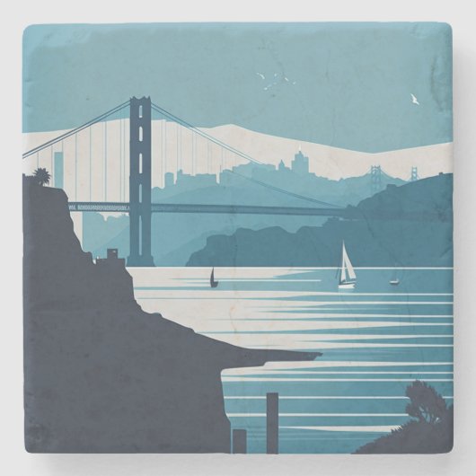 フリスコ湾#1 ストーンコースター (正面)