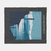 フリスコ湾#1 フリースブランケット (正面(横))