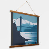 フリスコ湾#1 吊り下げ型タペストリー (傾斜あり)