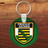 フリスタート・サクセン国旗 キーホルダー (正面)