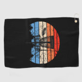 フリスビーゴルフディスクゴルフレトロ ゴルフタオル (横)