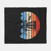 フリスビーゴルフディスクゴルフレトロ フリースブランケット (正面(横))