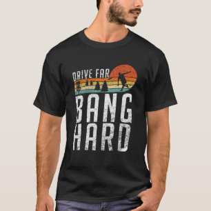 フリスビーゴルフドライブファーバン懸命おもしろいディスクゴルフ Tシャツ
