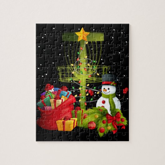 フリスビーゴルフフロルフクリスマスツリー ジグソーパズル (縦)