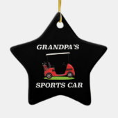 フリスビーゴルフ醜いクリスマスセーター セラミックオーナメント (裏面)