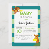 フリスビージャングルベビーシャワー招待状 招待状 (正面)