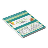 フリスビージャングル赤ちゃんシャワー好みキャンディラッパー ノートパッド (アングル)