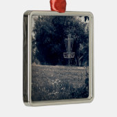 フリスビーディスクゴルフバスケット メタルオーナメント (右)