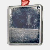 フリスビーディスクゴルフバスケット メタルオーナメント (左)