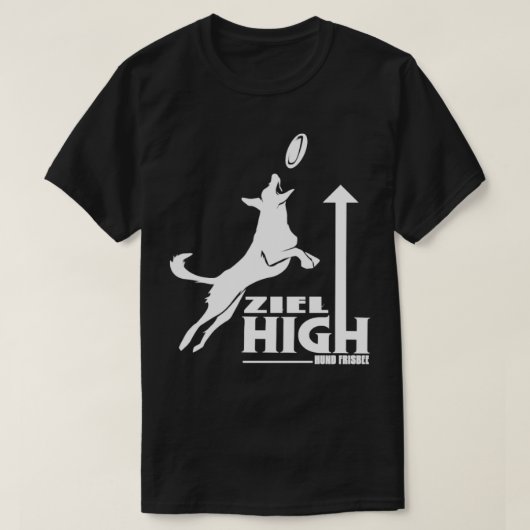 フリスビー犬フリスビー円盤犬ギフト Tシャツ (デザイン正面)