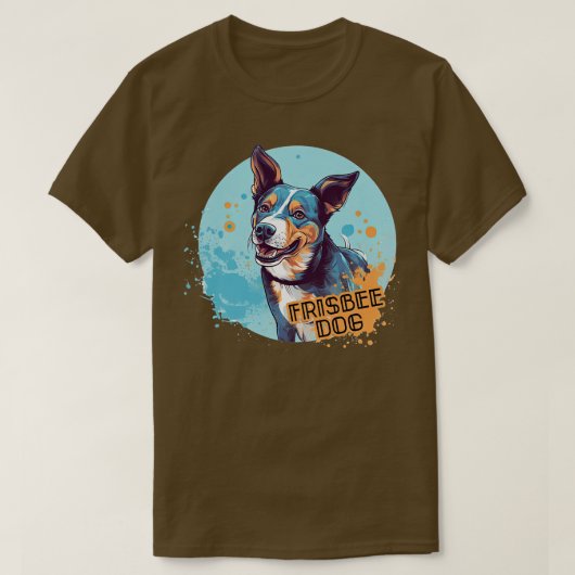 フリスビー犬1 Tシャツ (デザイン正面)