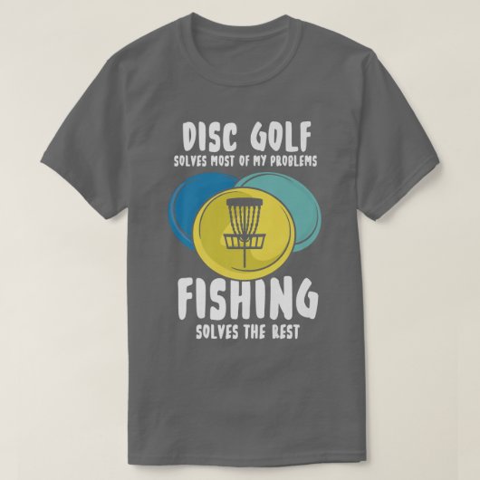フリスビー競技器用ディスクゴルフデザインが問題を解決 Tシャツ (デザイン正面)