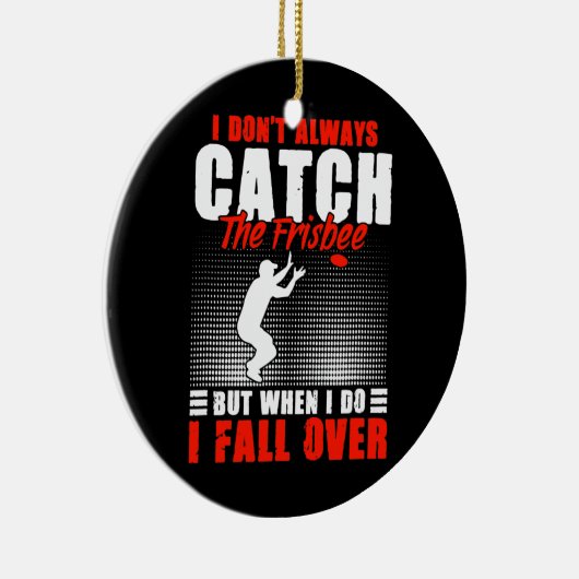 フリスビー・ディスク・ゴルフ・スポーツ・アルティメおもしろいート セラミックオーナメント (右)